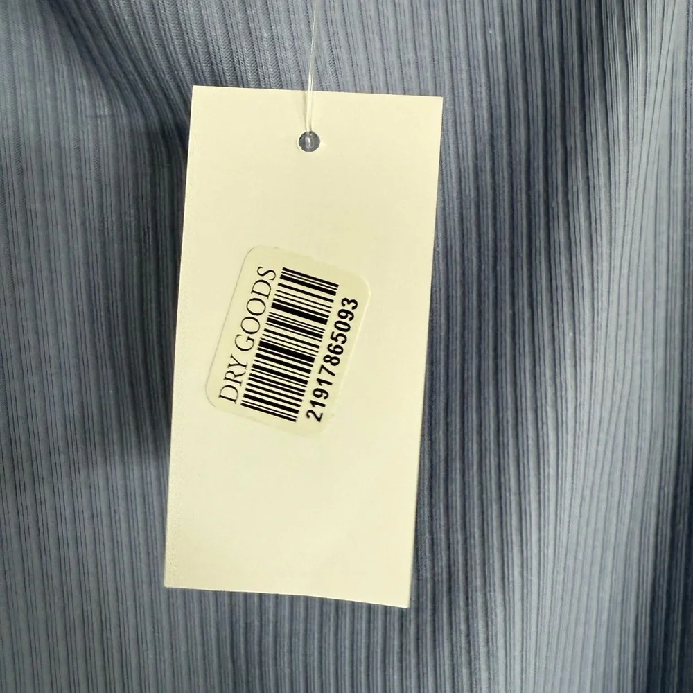 NWT Periwinkle Ribbed Bodysuit with Ruffled Straps - Picture 3 of 5